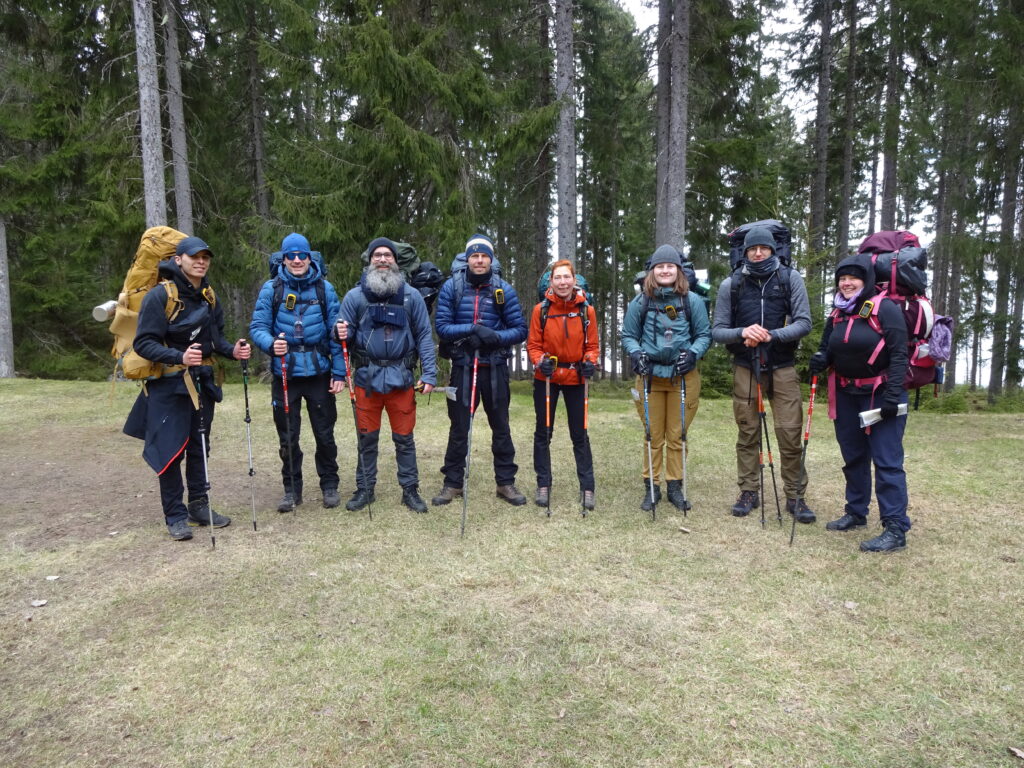 Cursisten van de Northern Pioneers Trekkingschool van april 2024