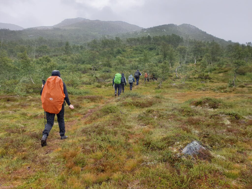 Cursus met een oefening kaart, kompas en gps in Noorwegen